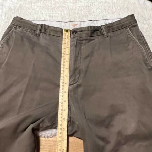 Dockers Mens Classic Khaki Brown Pants Flat Front Size 36 x 32 - Picture 11 of 12